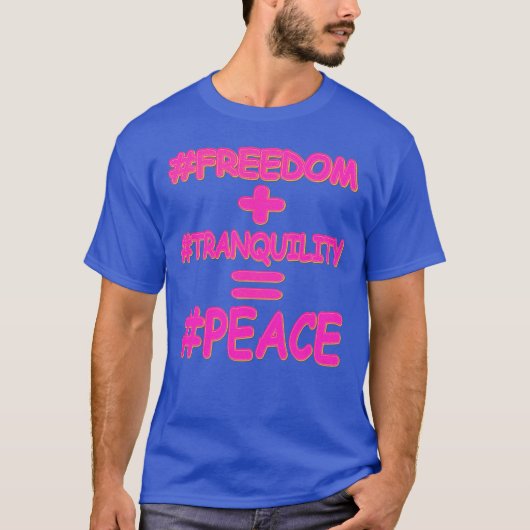 "PEACE EQUATION"かわいいデザイン。買今 Tシャツ (正面)