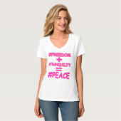 "PEACE EQUATION"かわいいデザイン。買今 Tシャツ (正面フル)