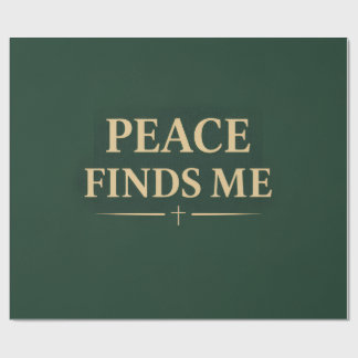 Peace Finds Me Christian Faith Design ラッピングペーパー