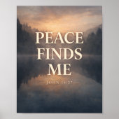 Peace Finds Me Christian Scripture ポスター (正面)