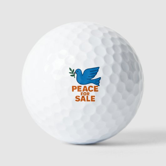 Peace for Sale Themed ゴルフボール (正面)
