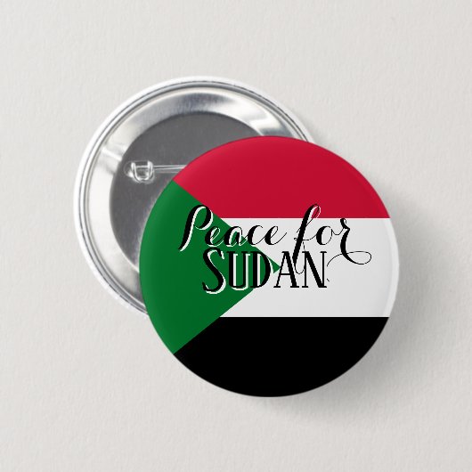 Peace for Sudan Button Pin  Solidarity & Awareness 缶バッジ (正面&裏面)