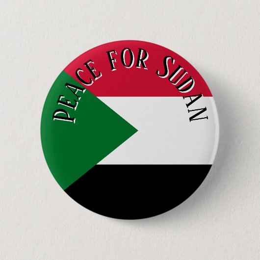 Peace for Sudan Button Pin  Solidarity & Awareness 缶バッジ (正面)