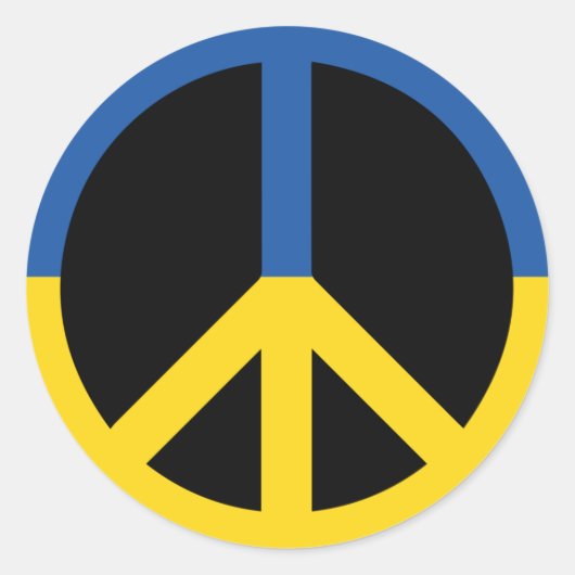 peace for ukraine ラウンドシール (正面)