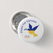 Peace for Ukraine & Pray for Ukraine Button 缶バッジ (正面&裏面)