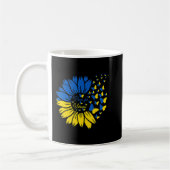 Peace For Ukraine Sunflower Ukrainian Butterfly Uk コーヒーマグカップ (左)