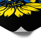Peace For Ukraine Sunflower Ukrainian Butterfly Uk ポスター (角)