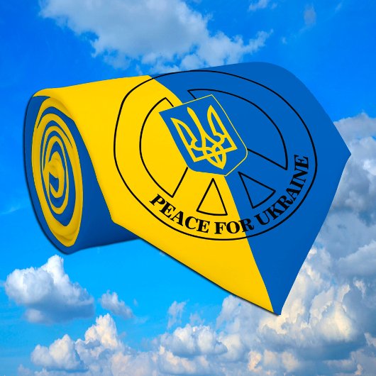 Peace for Ukraine, Ukraine Flag, Emblem  ネクタイ