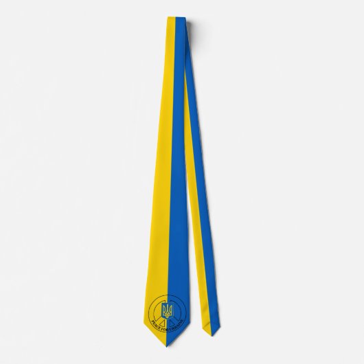 Peace for Ukraine, Ukraine Flag, Emblem  ネクタイ (正面)