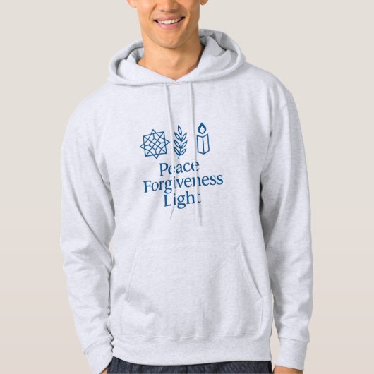 Peace Forgiveness Light Hoodie Spiritual Pullover パーカ (正面)