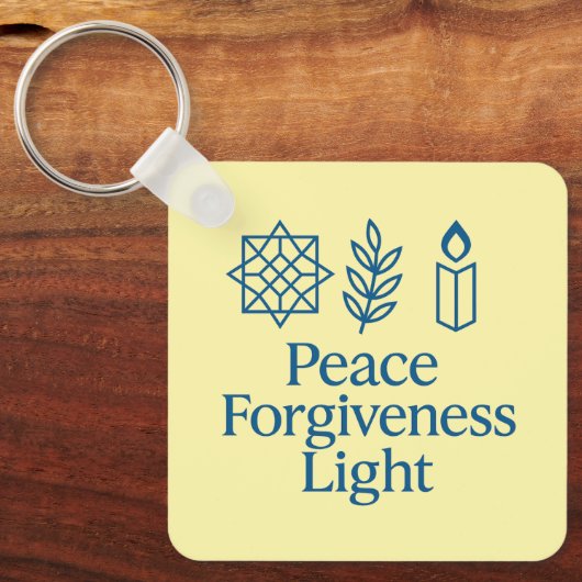 Peace Forgiveness Light Keychain キーホルダー (正面)