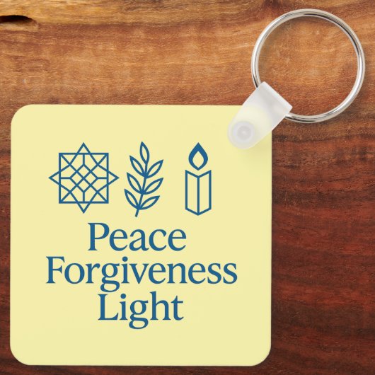 Peace Forgiveness Light Keychain キーホルダー (裏面)