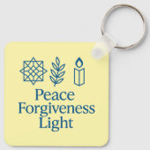 Peace Forgiveness Light Keychain キーホルダー (裏面)