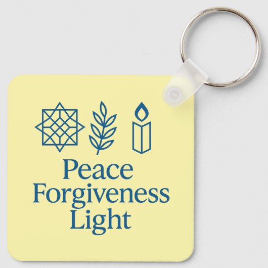 Peace Forgiveness Light Keychain キーホルダー (裏面)