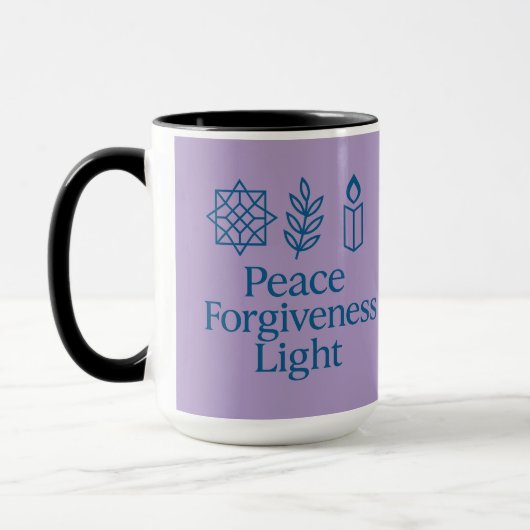 Peace Forgiveness Light Mug | Spiritual Coffee Cup マグカップ (左)