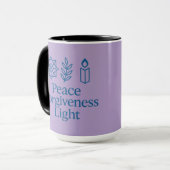Peace Forgiveness Light Mug | Spiritual Coffee Cup マグカップ (正面左)