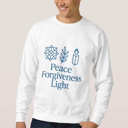 Peace Forgiveness Light Spiritual Sweat Shirt Long スウェットシャツ (正面)