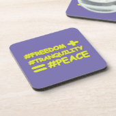 "PEACE FORMULA EQUATION"かわいいデザイン。買今 コースター (左側)