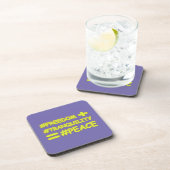 "PEACE FORMULA EQUATION"かわいいデザイン。買今 コースター (右側)