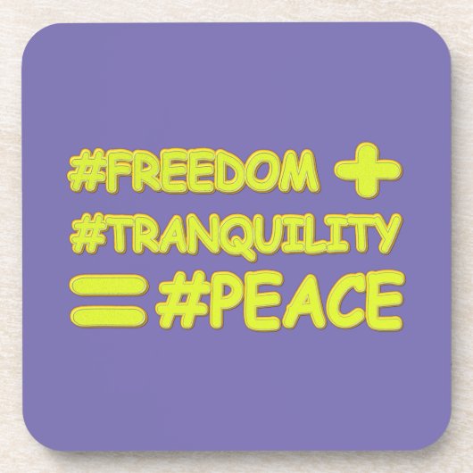 "PEACE FORMULA EQUATION"かわいいデザイン。買今 コースター (正面)