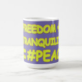"PEACE FORMULA EQUATION"かわいいデザイン。買今 コーヒーマグカップ (中央)
