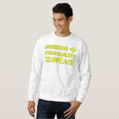 "PEACE FORMULA EQUATION"かわいいデザイン。買今 スウェットシャツ (正面フル)
