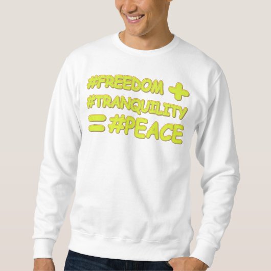 "PEACE FORMULA EQUATION"かわいいデザイン。買今 スウェットシャツ (正面)