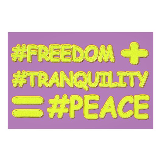 "PEACE FORMULA EQUATION"かわいいデザイン。買今 フォトプリント            (正面)
