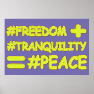 "PEACE FORMULA EQUATION"かわいいデザイン。買今 ポスター