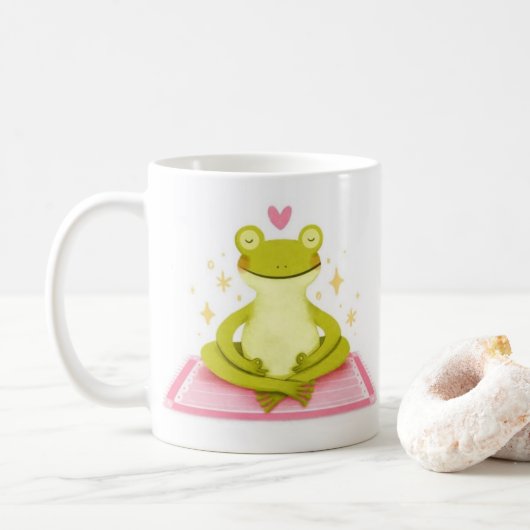 Peace Frog - Kind_Ones Calm お洒落 Mug コーヒーマグカップ (ドーナツ)