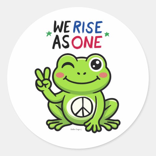 PEACE FROG - WE RISE AS ONE ステッカー (正面)