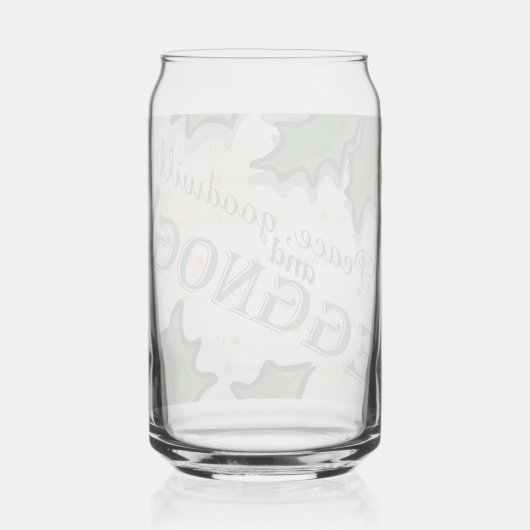 Peace, Goodwill and Eggnog Christmas ガラス缶 (裏面)