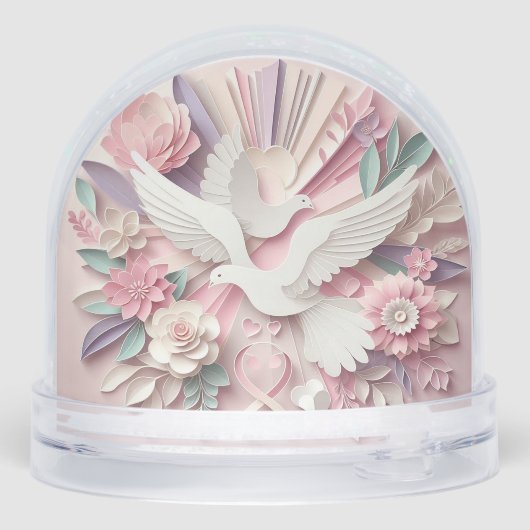 Peace & Grace – Dove and Cross Papercut Pastel Art (裏面)