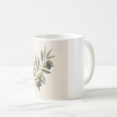 Peace Grows Here | Vintage Olive Branch Botanical  コーヒーマグカップ (正面右)