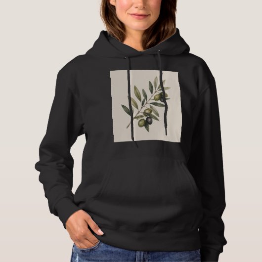 Peace Grows Here | Vintage Olive Branch Botanical パーカ (正面)