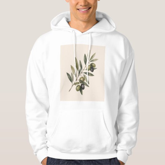 Peace Grows Here | Vintage Olive Branch Botanical パーカ (正面)