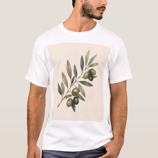 Peace Grows Here | Vintage Olive Branch Botanical Tシャツ (正面)