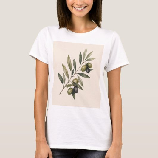 Peace Grows Here | Vintage Olive Branch Botanical Tシャツ (正面)