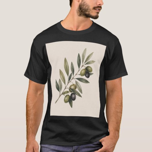 Peace Grows Here | Vintage Olive Branch Botanical Tシャツ (正面)