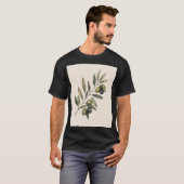 Peace Grows Here | Vintage Olive Branch Botanical Tシャツ (正面フル)