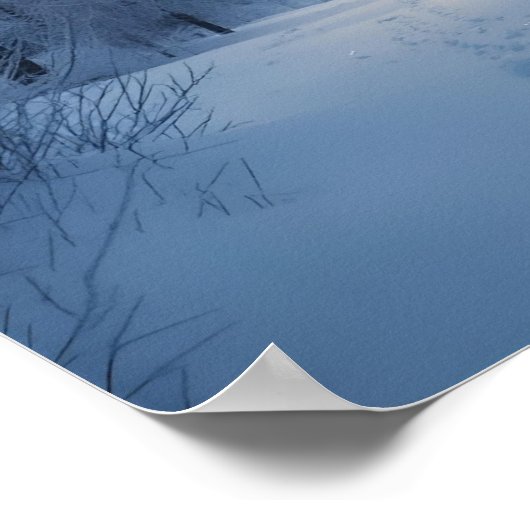 Peace Grows in Cold Places – Winter Calm Art Print ポスター (角)