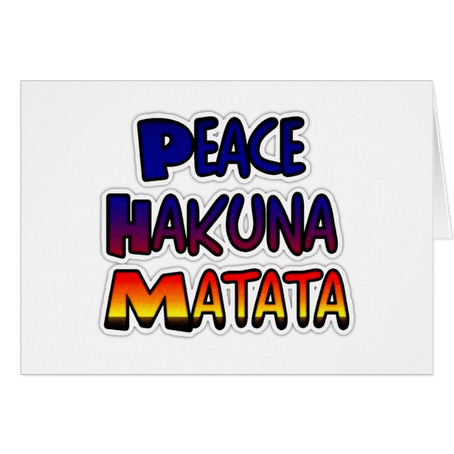 Peace Hakuna Matataギフト製品 (正面横)