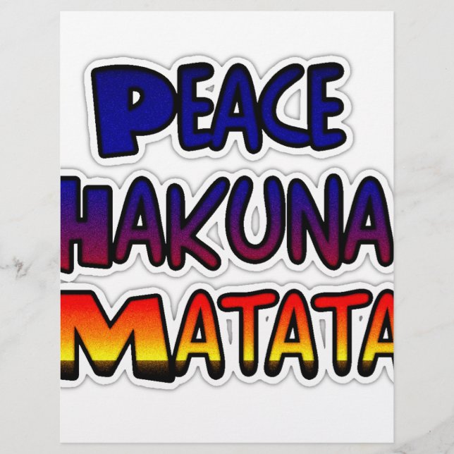 Peace Hakuna Matataギフト製品 (正面)