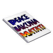 Peace Hakuna Matataギフト製品 ノートブック (右側)