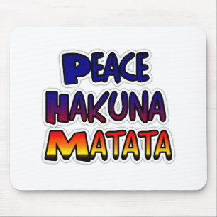 Peace Hakuna Matataギフト製品 マウスパッド