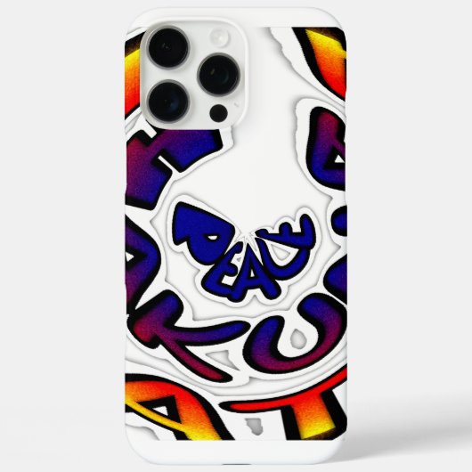 "Peace Hakuna Matata" | サーカラー・カラフル・グラフィティ Case-Mate iPhoneケース (裏面)