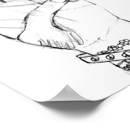 Peace Hand Poster ポスター (角)