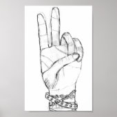 Peace Hand Poster ポスター (正面)
