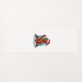 Peace Hand Rhodesian Ridgeback Christmas Lights Wo ヨガマット (正面(横))