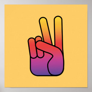 Peace Hand Signポスター/プリント ポスター